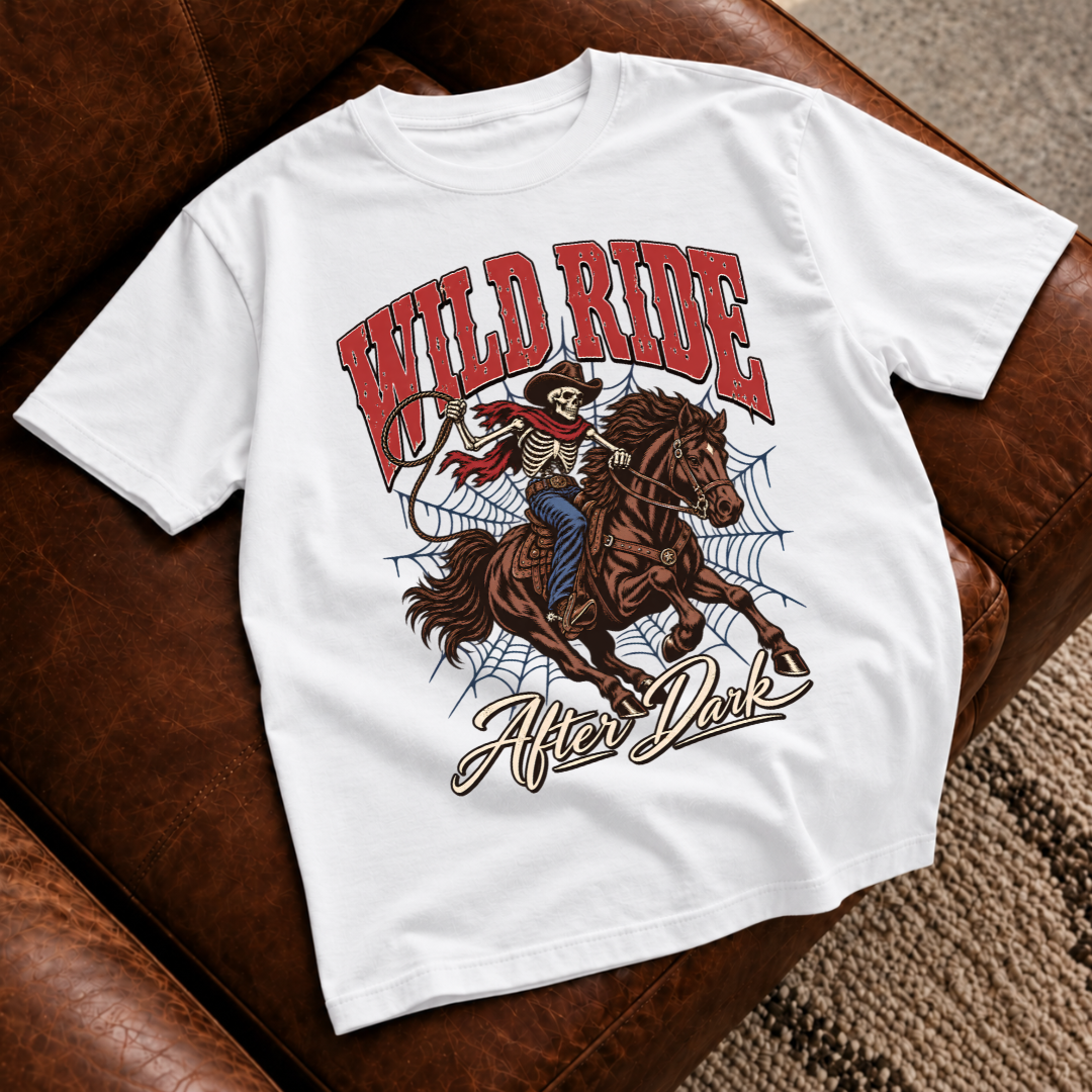 Wild Ride Skelton Cowboy T-Shirt