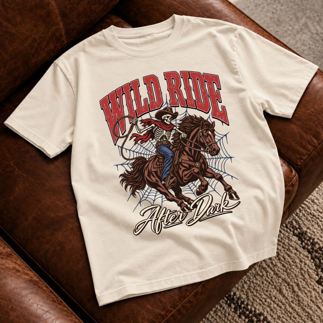 Wild Ride Skelton Cowboy T-Shirt