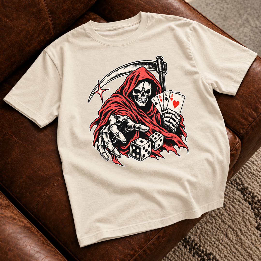 Grim Reaper Gambler T-Shirt