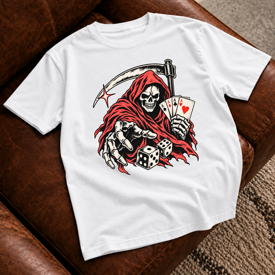 Grim Reaper Gambler T-Shirt