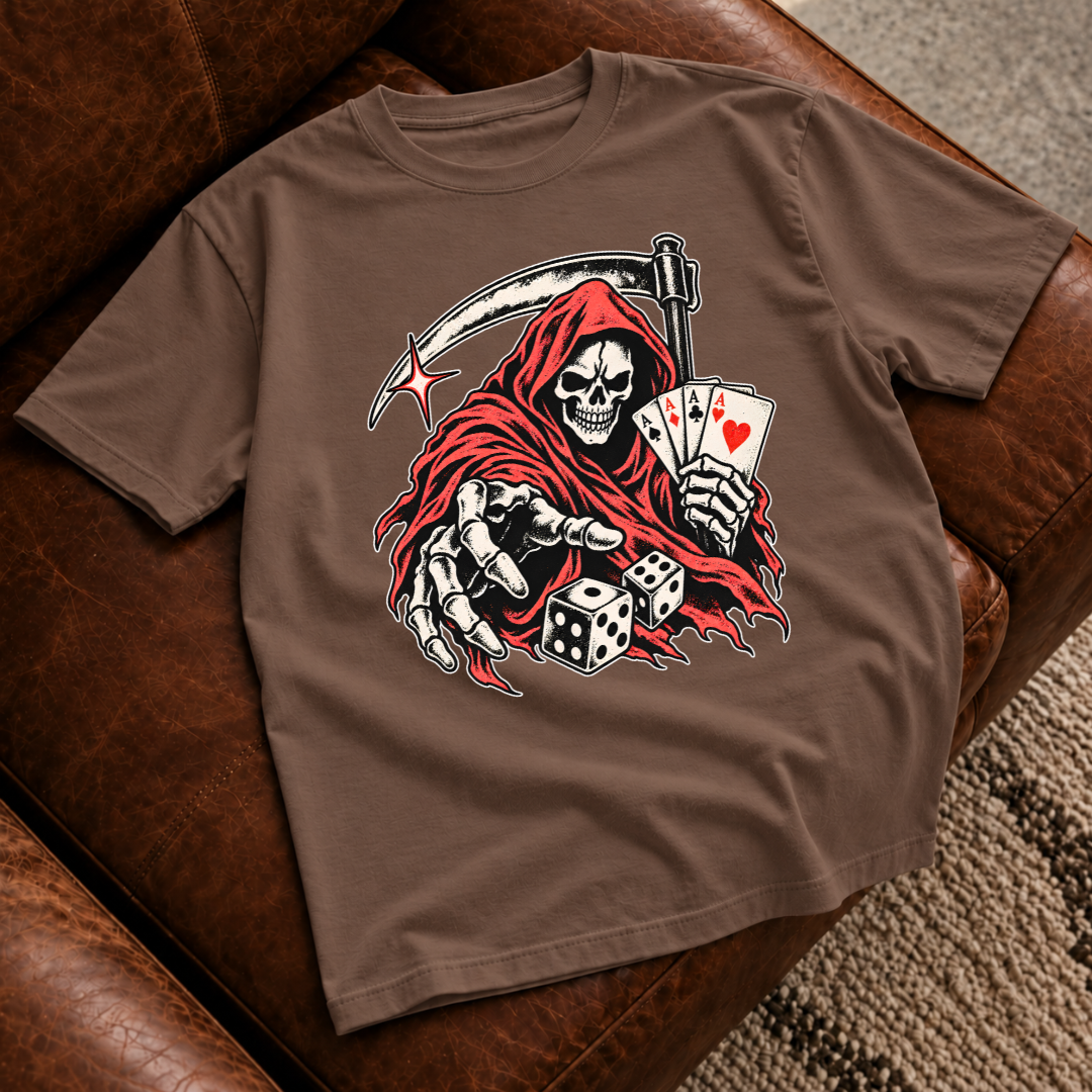 Grim Reaper Gambler T-Shirt