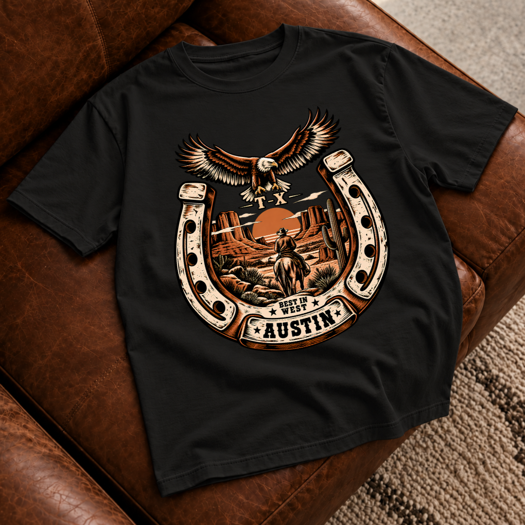 Austin Texas Horseshoe T‑Shirt
