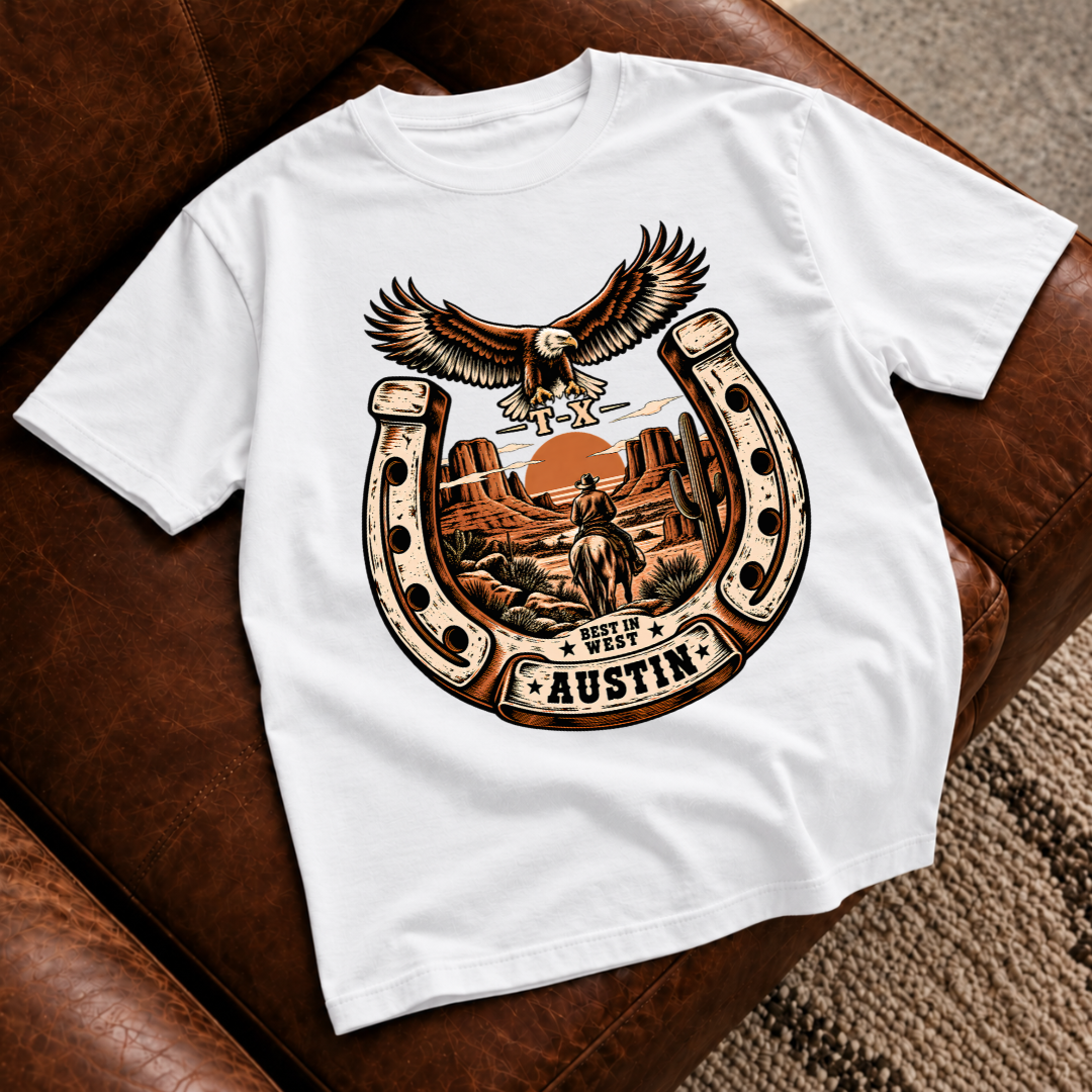Austin Texas Horseshoe T‑Shirt