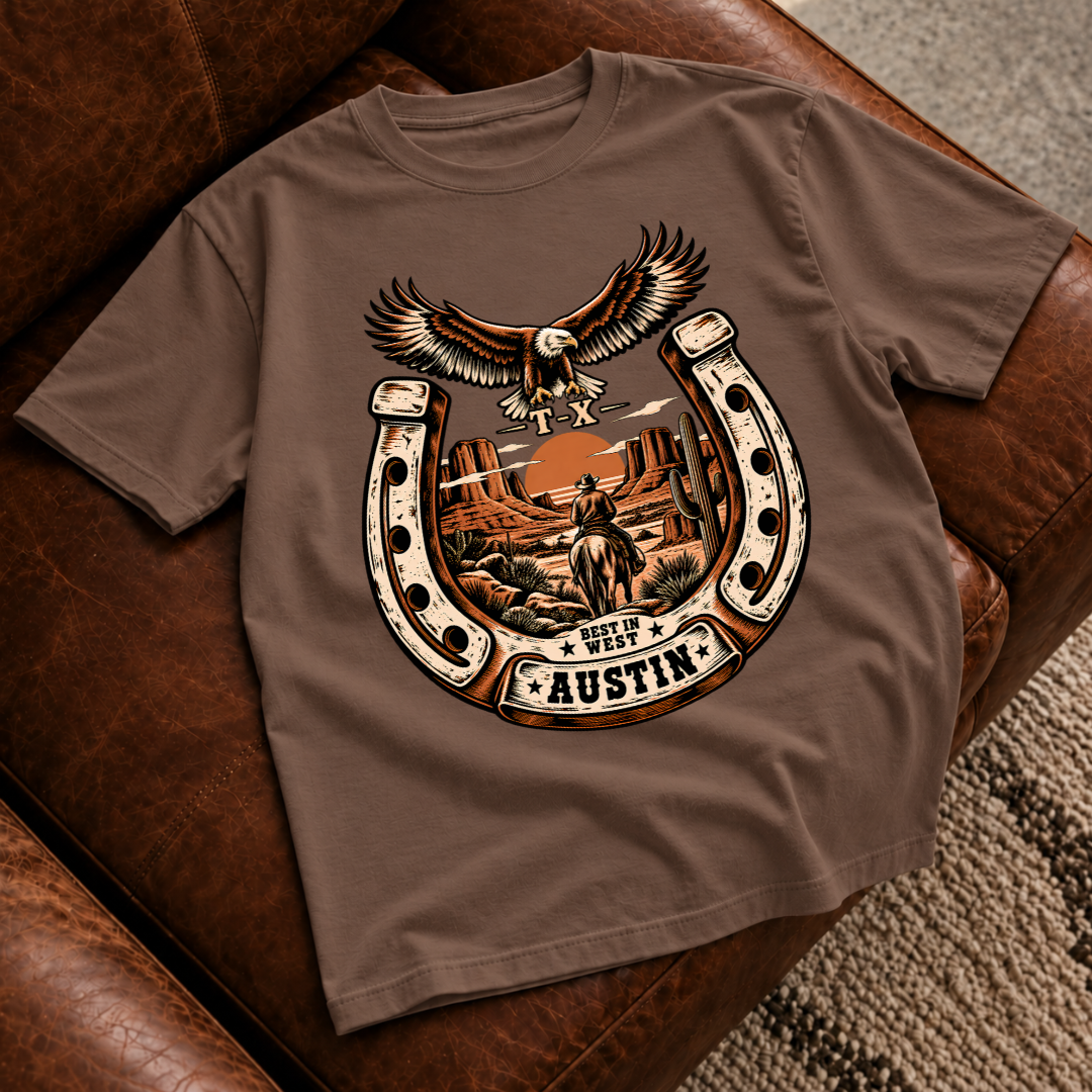 Austin Texas Horseshoe T‑Shirt
