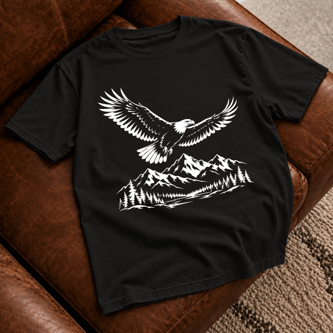 Eagle Over Mountains T-Shirt