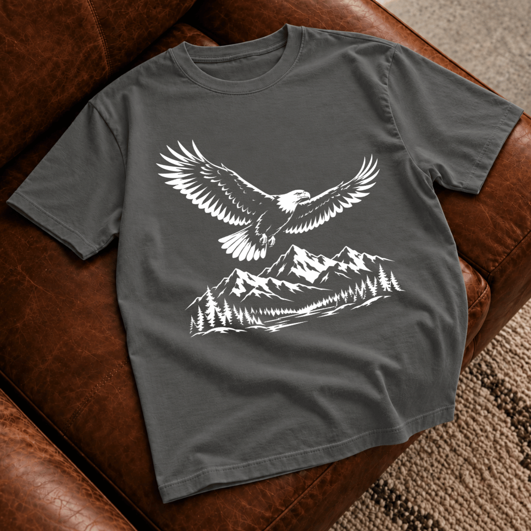 Eagle Over Mountains T-Shirt